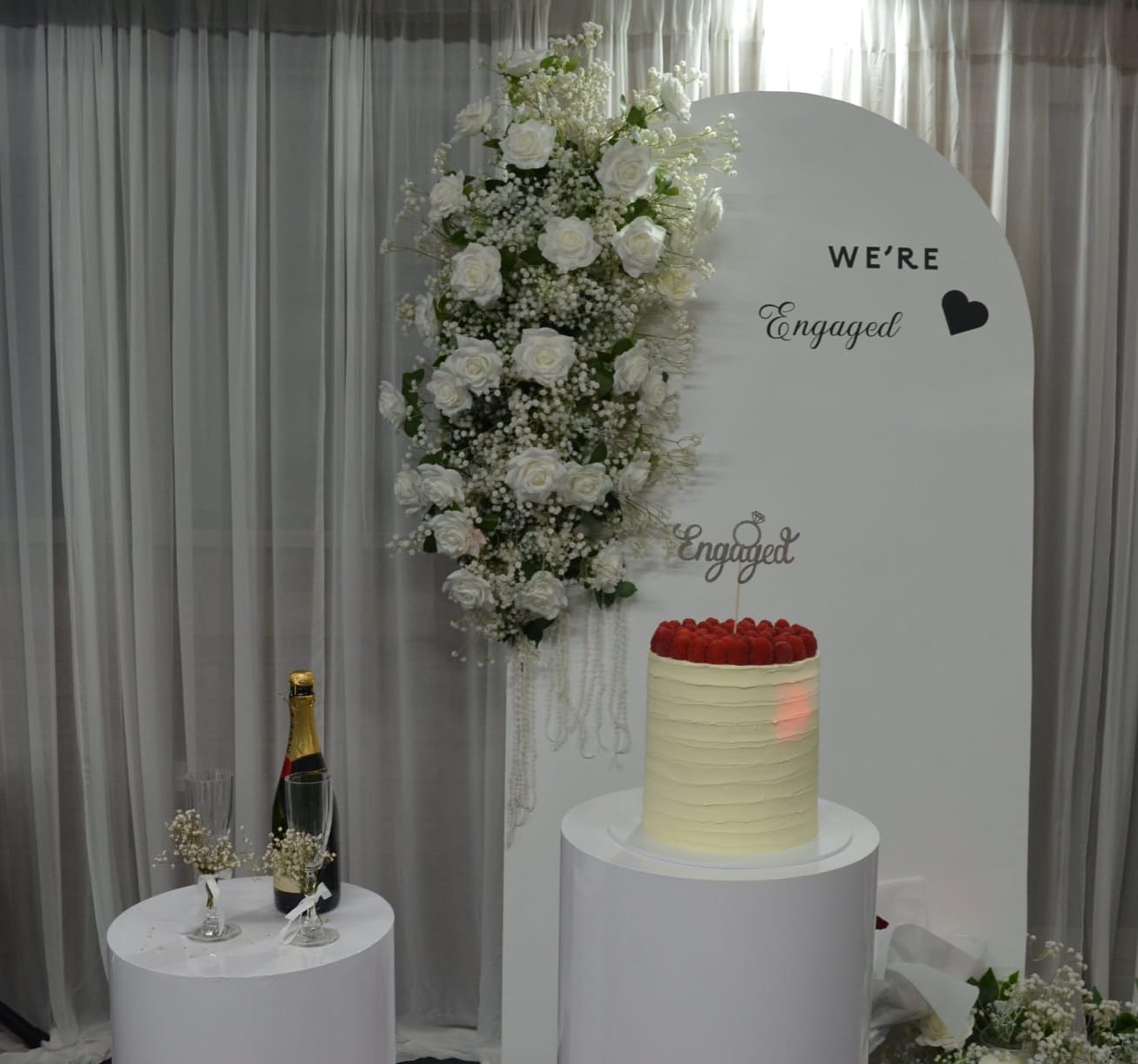 Engaged backdrop